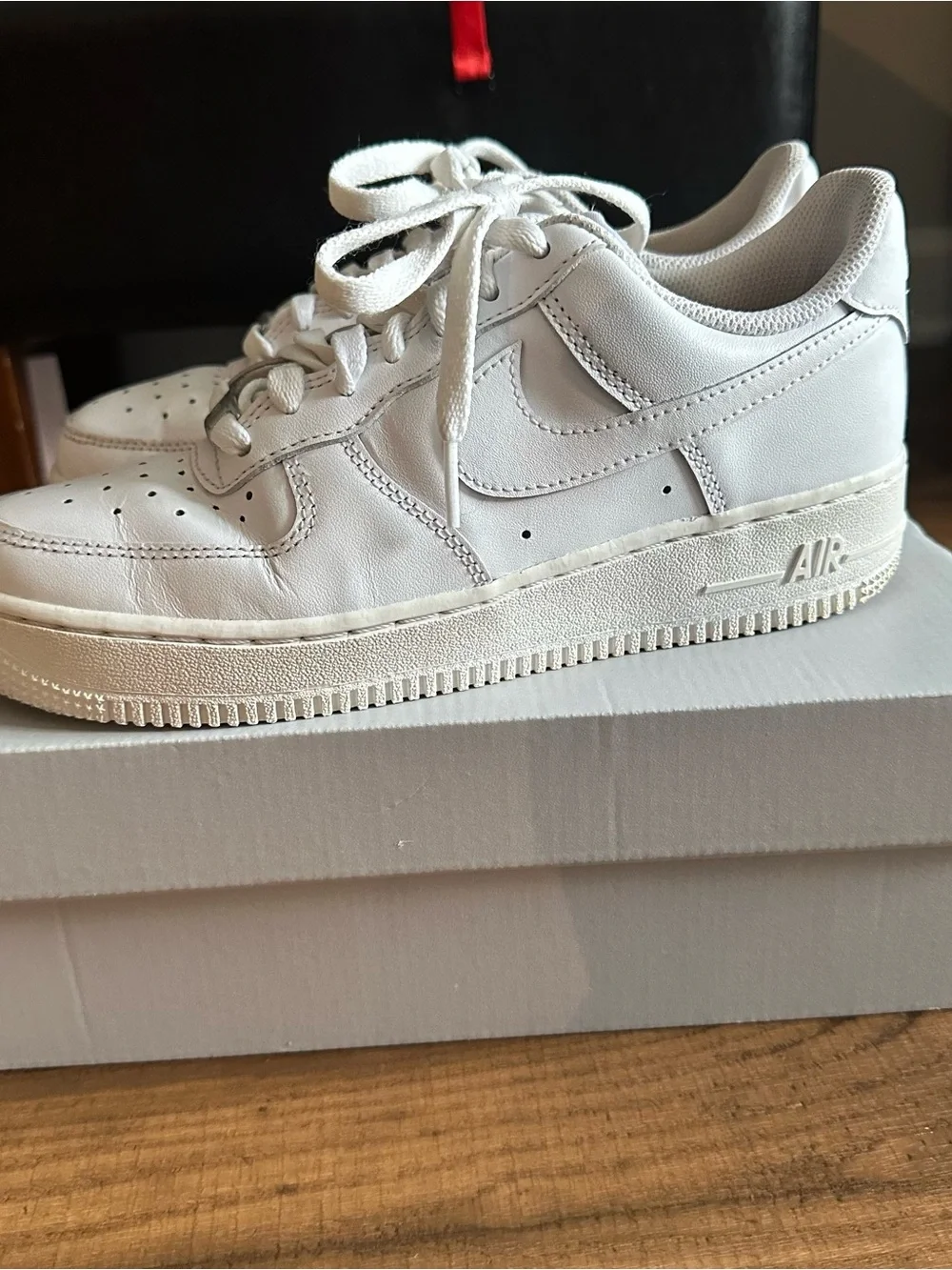 Nike White Low-Top Leather Sneakers